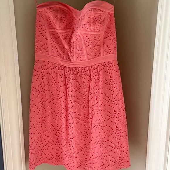 Rebecca Taylor Strapless Eyelet Silk Mini Dress – NWT, Size 6 - Picture 4 of 10